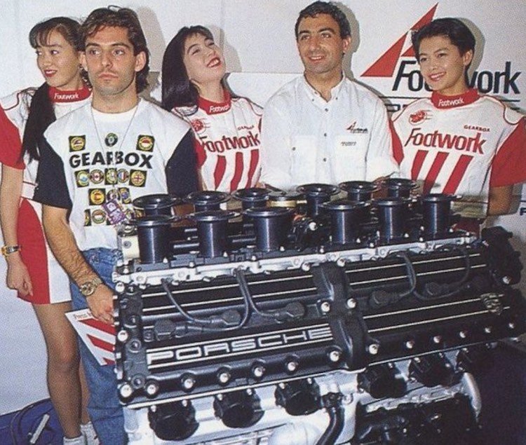 Alex Caffi et moteur V12